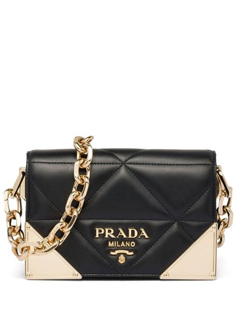 prada quilted leather shoulder bag